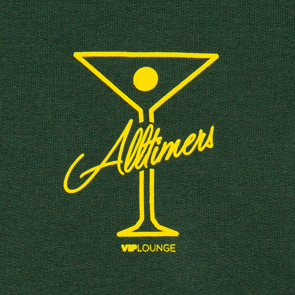 Alltimers League Player Hoodie Dark Green logo.jpg