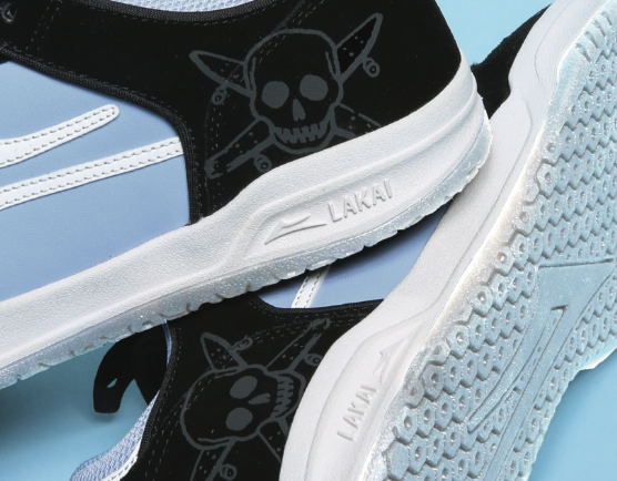 Lakai x Fourstar Telford Low Skate Shoes - Light Blue/Black Suede detail 1.png