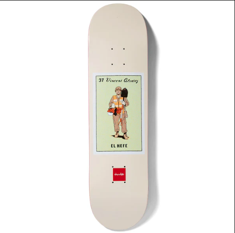 Chocolate Skateboard Deck Loteria Card El Hefe Vincent Alvarez.png