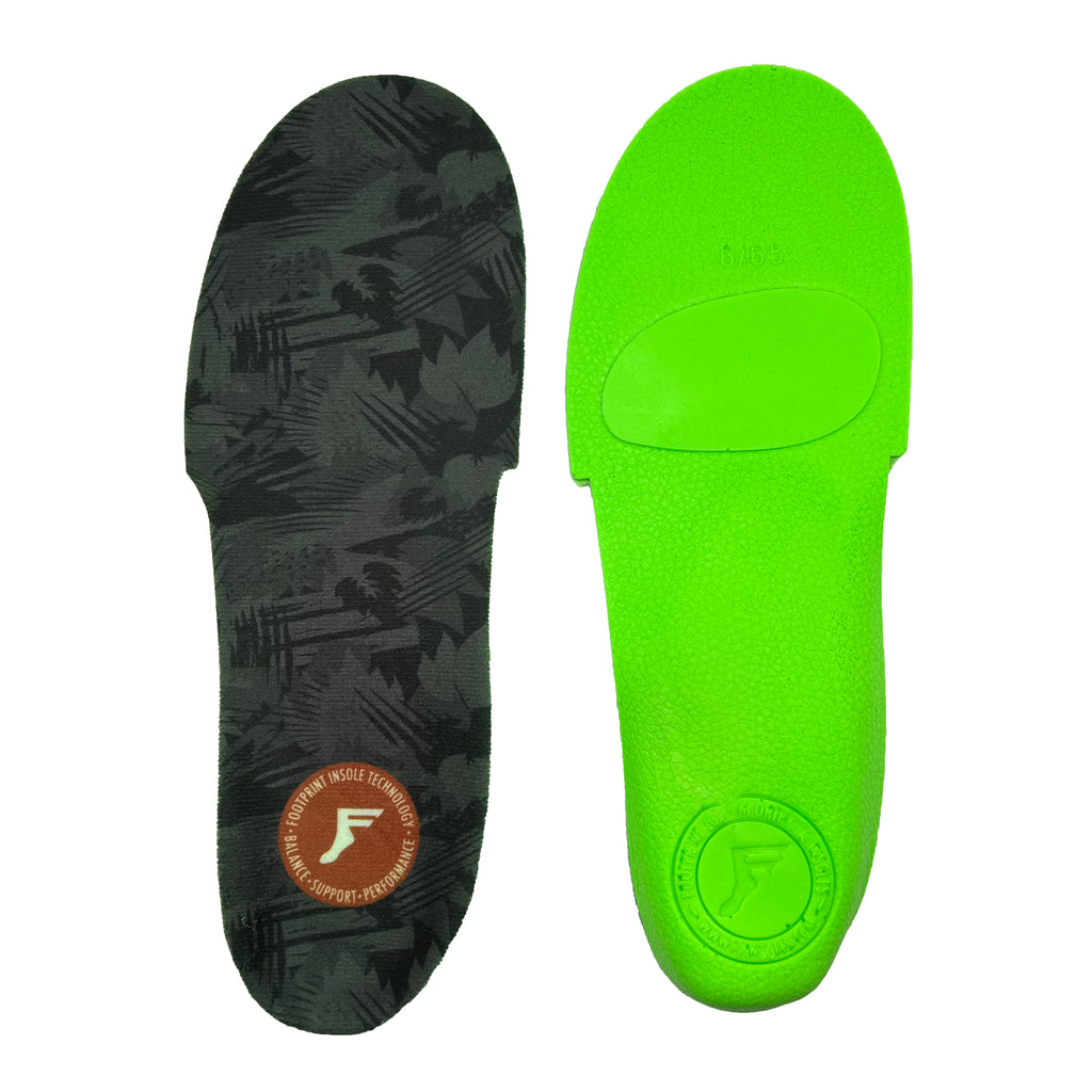 Footprint Gamechanger Elite Insoles Dark Grey Camo top and bottom.jpg