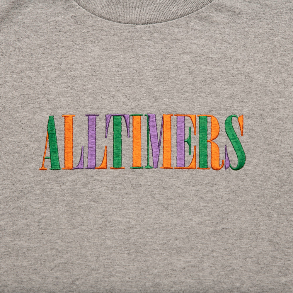 Alltimers Midtown LS Embroidered Tee Heather Grey chest2.jpg