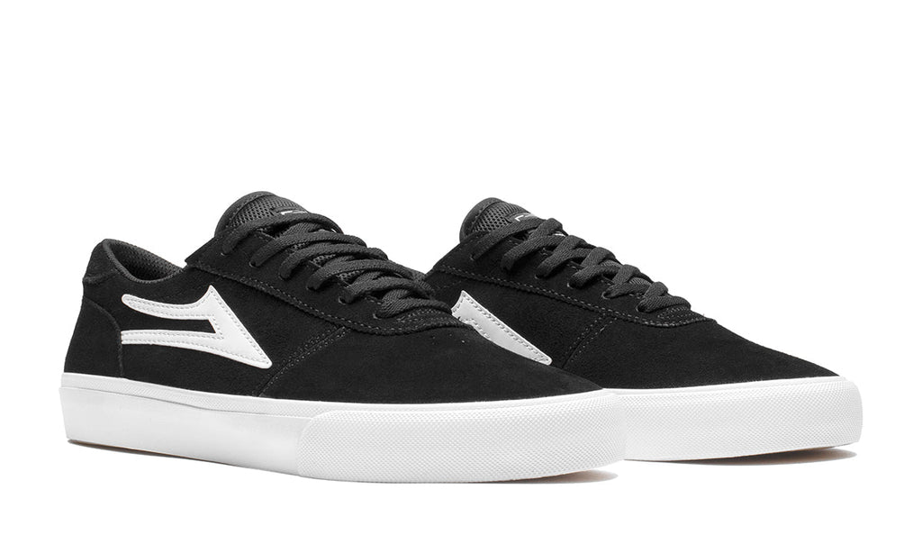 Lakai Manchester Skate Shoes - Black White DIAGONAL.jpg