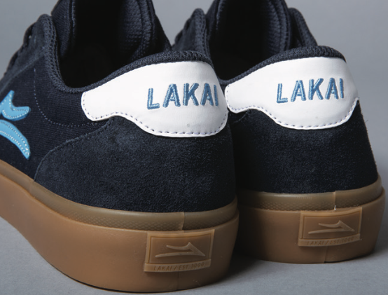 Lakai Flaco 2 Navy Gum Suede Skate Shoes DETAIL 5.png