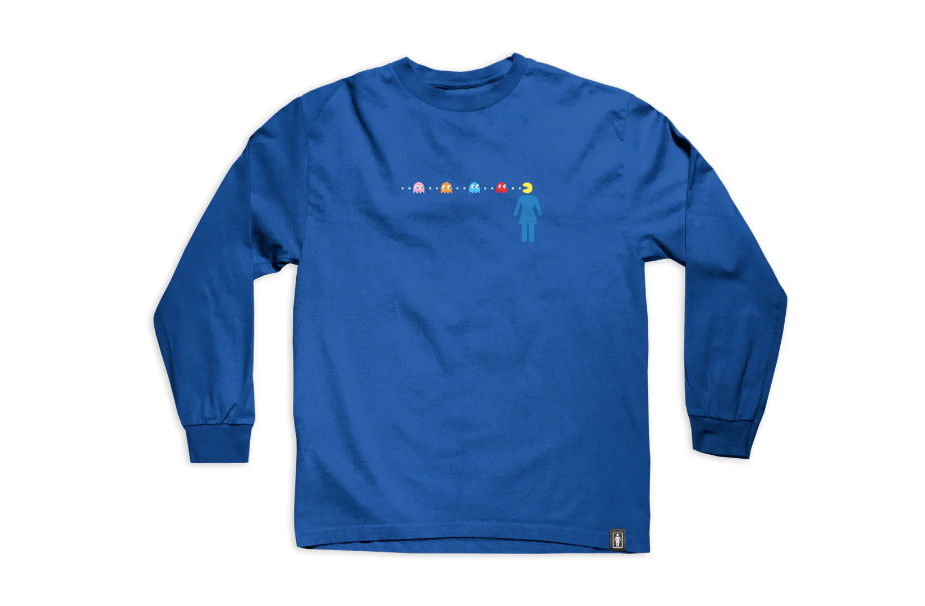 Girl OG Pac-Man Maze LS Tee Royal.png