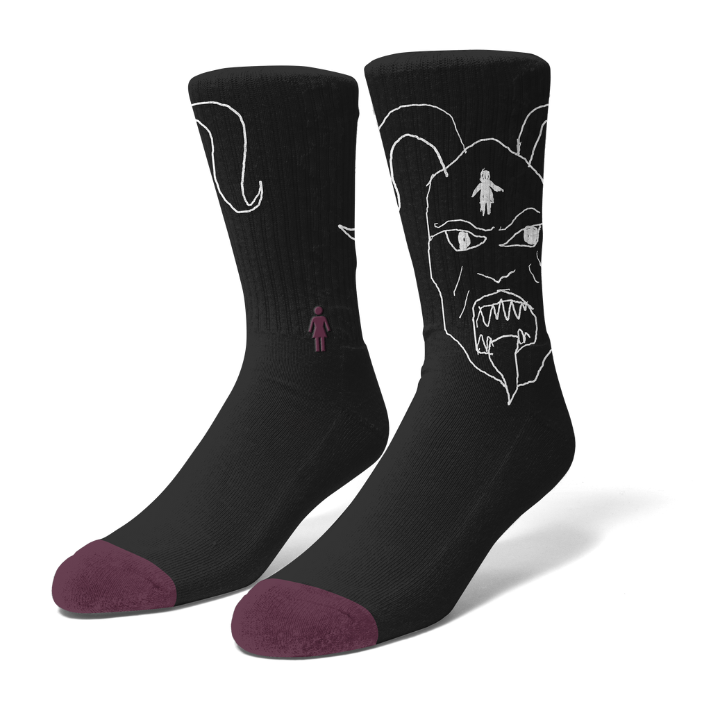 Girl Breezy Breana Geering Socks Black W41.png