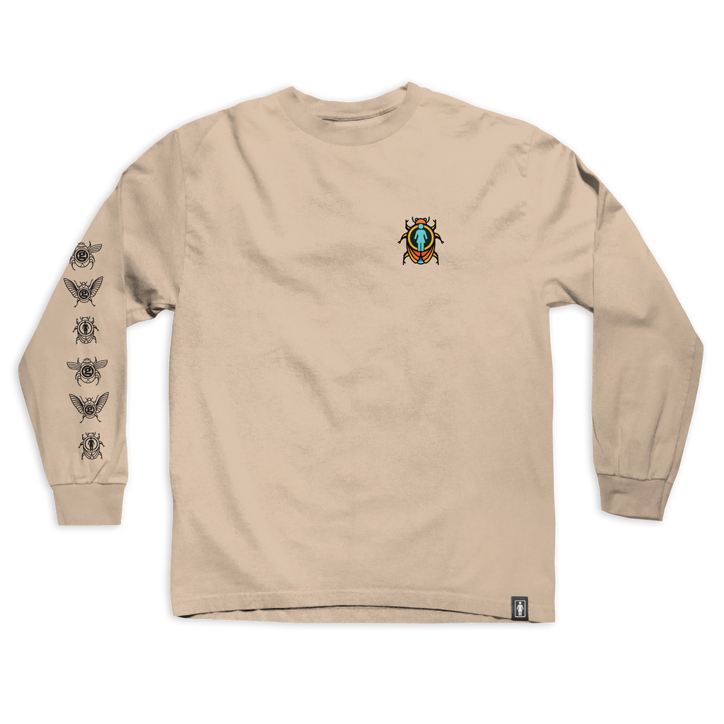 Girl Beetle Attack LS Tee Cream.png