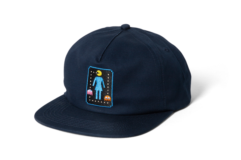 Girl Pac-Man OG Pac-Lock 5 Panel Hat Navy side.png