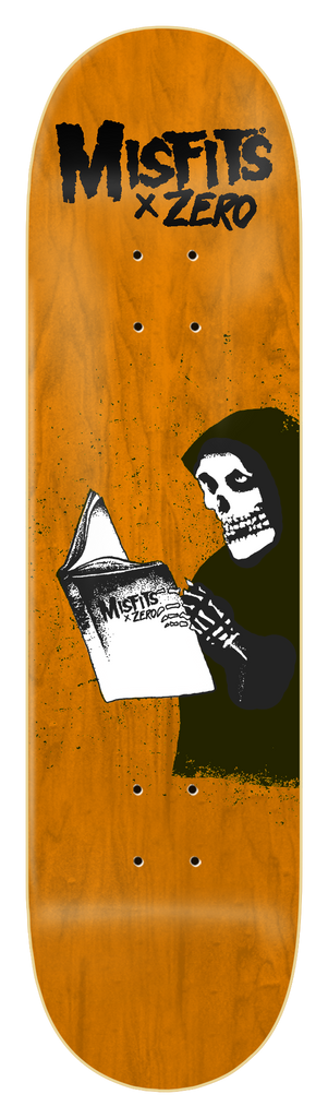 Zero Skateboard Deck Misfits Ghost Stories 8.25 orange.png