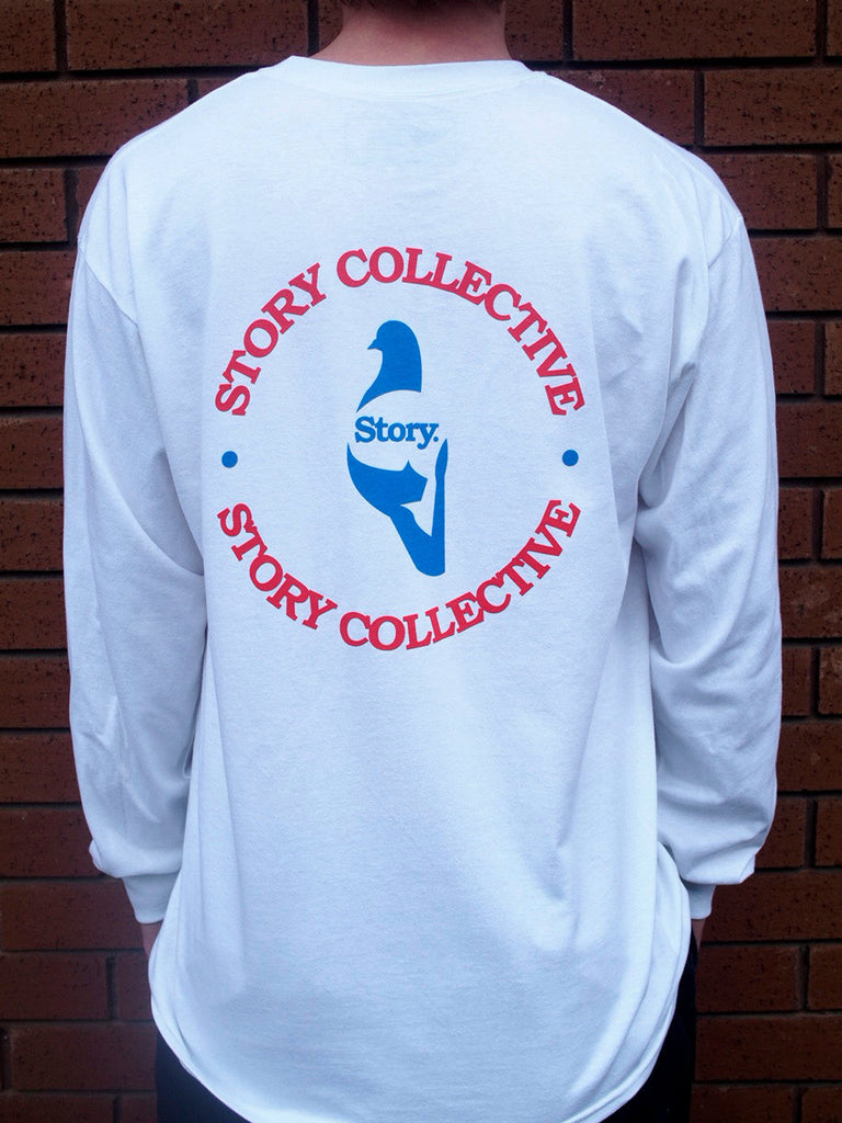 Story Collective Circle Long Sleeve Tee White back.jpg