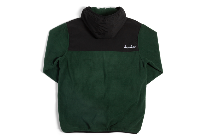 Chocolate Polar Fleece Pullover Black/Green back