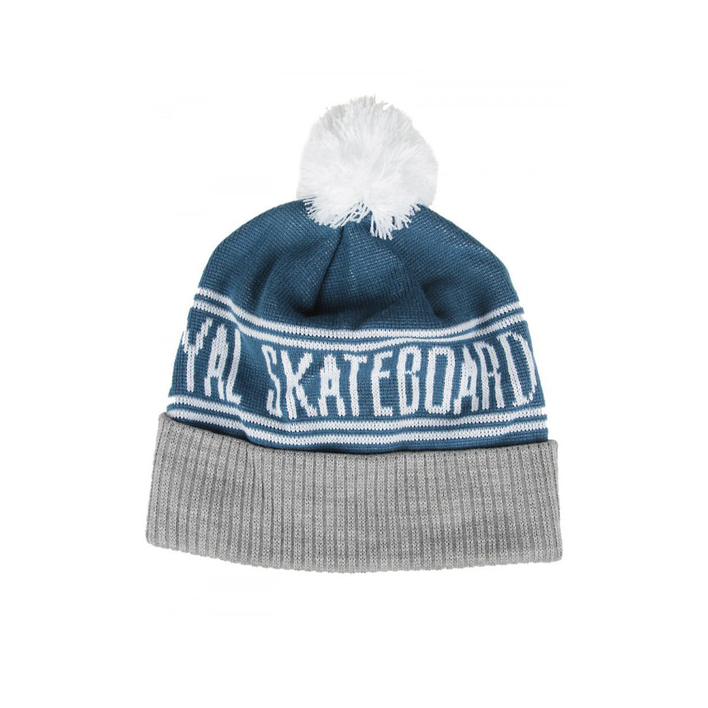 Royal Worker Pom Beanie Grey/Navy.jpg