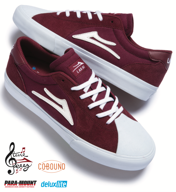 Lakai Flaco 2 Skate Shoes - Burgundy/White Suede5.png