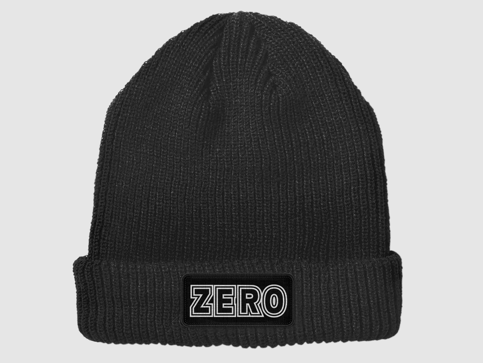 Zero Bold Patch Fold Beanie Black.png