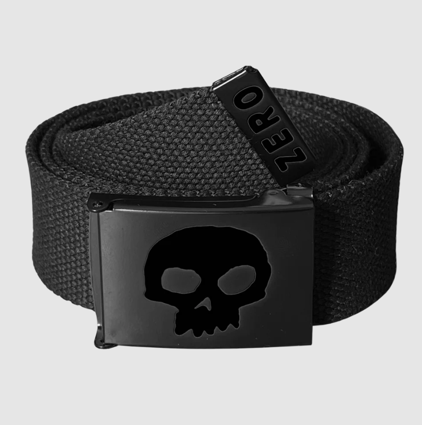 Zero Single Skull Web Belt Black Black.png